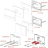 Кнопка управления ALCAPLAST FLAT STRIPE-BLACK металл, матовый черный